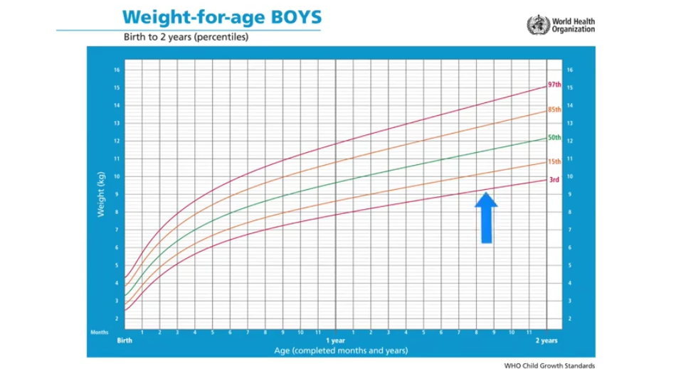 WHO Weightforage percentile growth charts Hindi