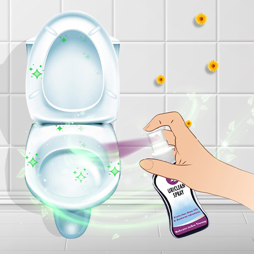 the fear of Public Toilets with I2 UriClean Spray